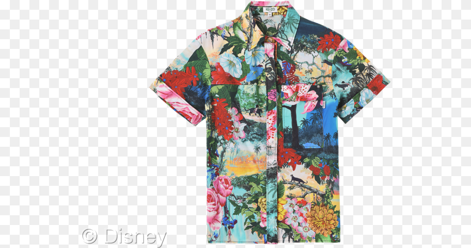 Men Kenzo Disney Jungle Book Collection Hawaiian Shirt Sleeve, Clothing, Dress, Fashion, Formal Wear Free Png
