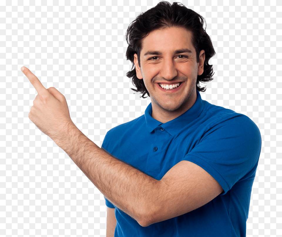 Men Left Man Pointing Finger, Smile, Person, Head, Happy Free Png Download