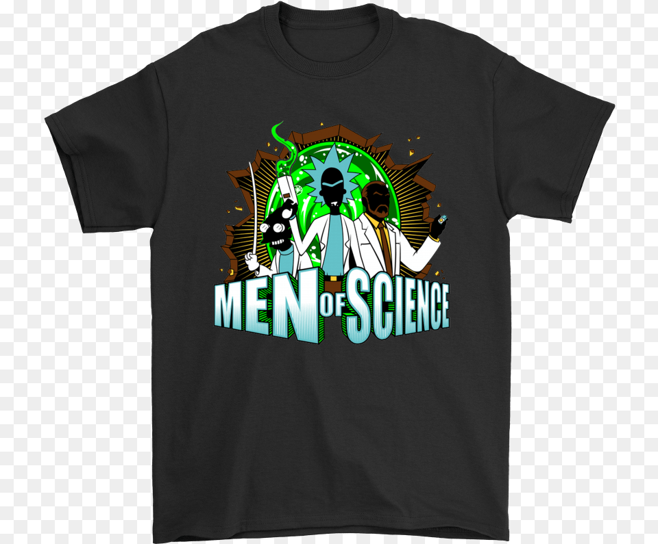 Men Of Science Farnsworth Rick Krieger Mashup Shirts Glastonbury 2016 T Shirt, Clothing, T-shirt, Person Png Image