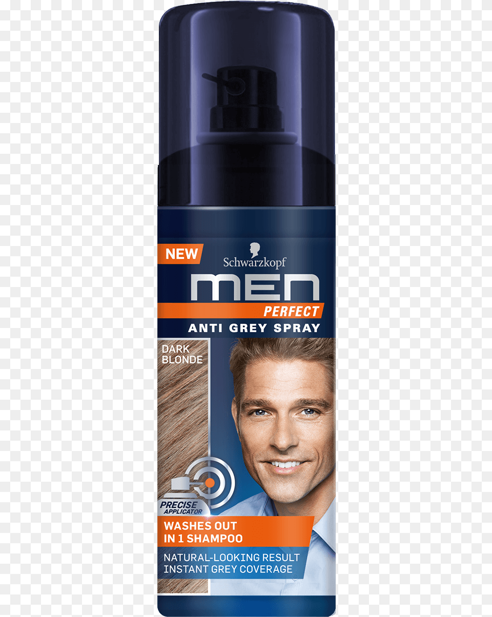 Men Perfect Com Anti Grey Spray Dark Blonde, Adult, Face, Head, Male Png