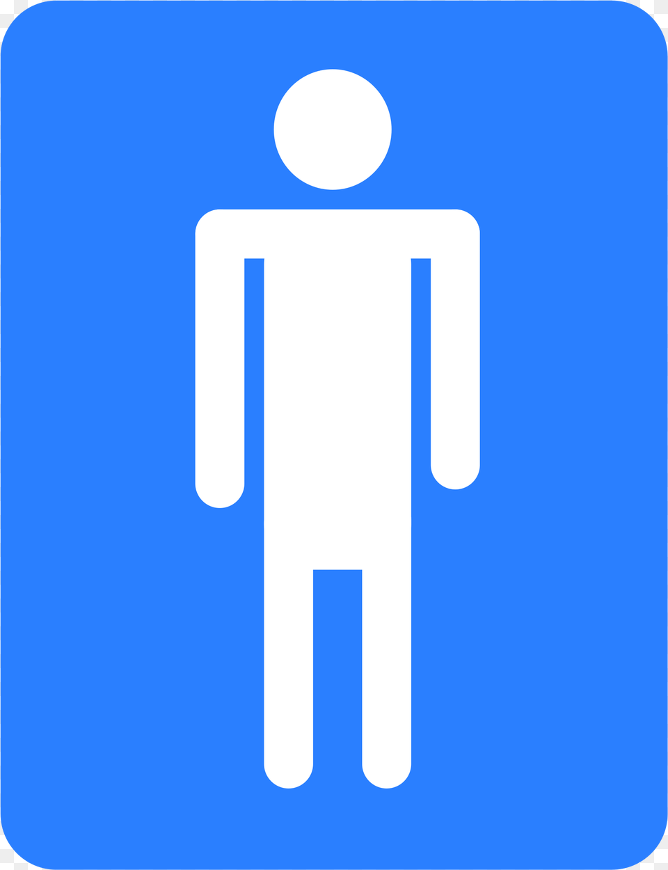 Men Restroom Icon Male Toilet Sign Blue, Symbol, Road Sign Png Image