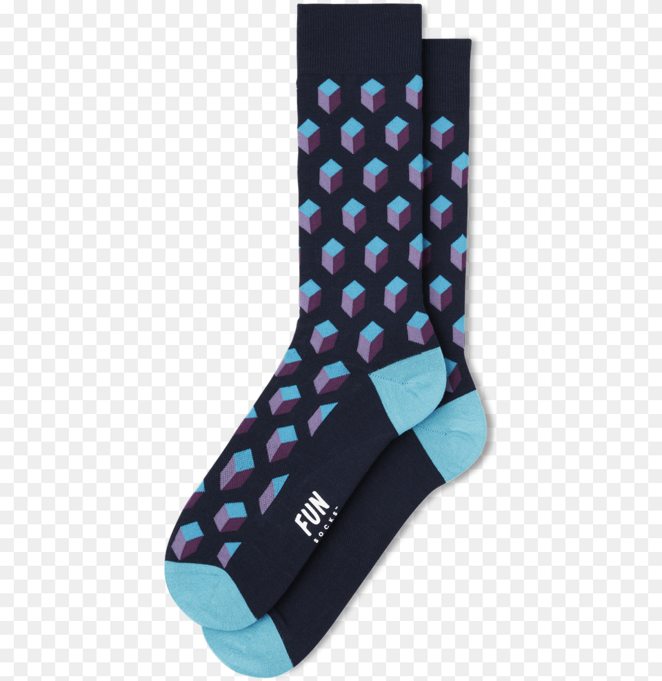 Men S 3d Geo Block Dress Socks Sock, Clothing, Hosiery Free Png Download