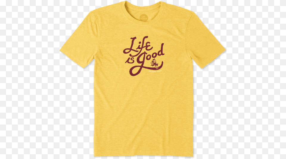 Men S Arizona State University Sun Devils Flourish Lemon Yellow T Shirt, Clothing, T-shirt Free Png Download