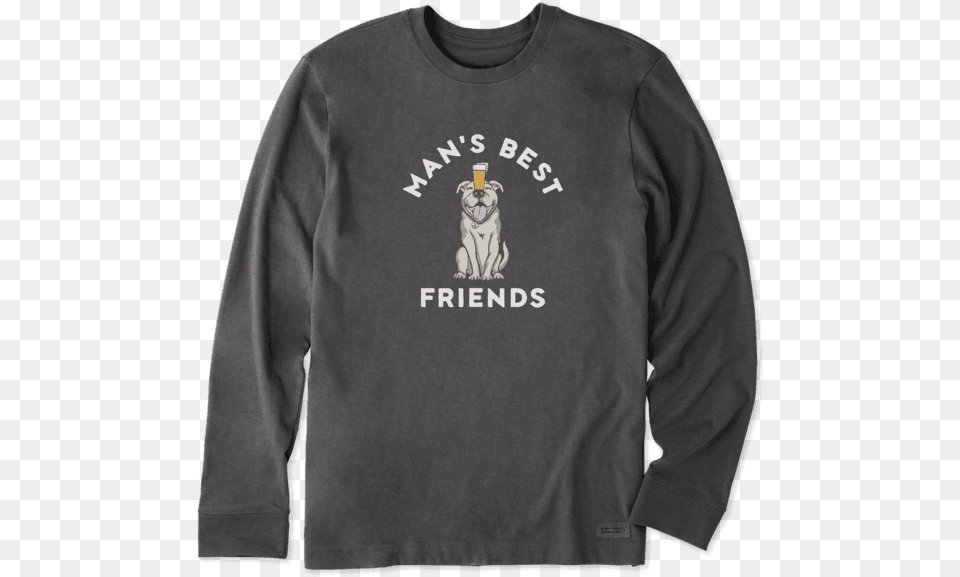 Men S Bark Amp Beer Long Sleeve Crusher Tee Life Is Good T Shirts Mens, Sweatshirt, Sweater, Long Sleeve, Knitwear Png