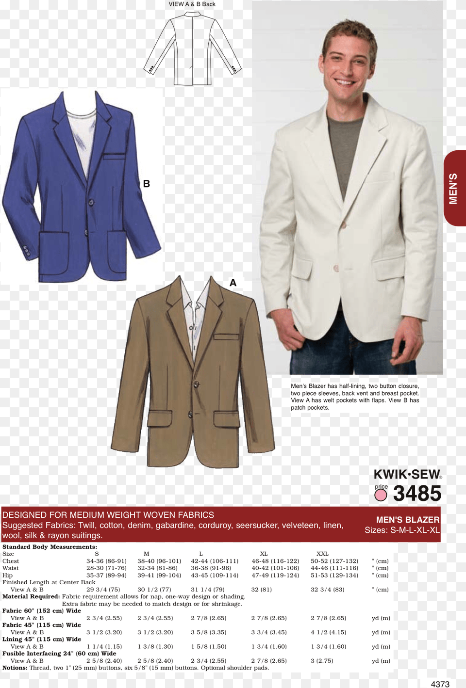 Men S Blazer Mens Suit Jacket Sewing Pattern, Formal Wear, Coat, Clothing, Adult Free Transparent Png