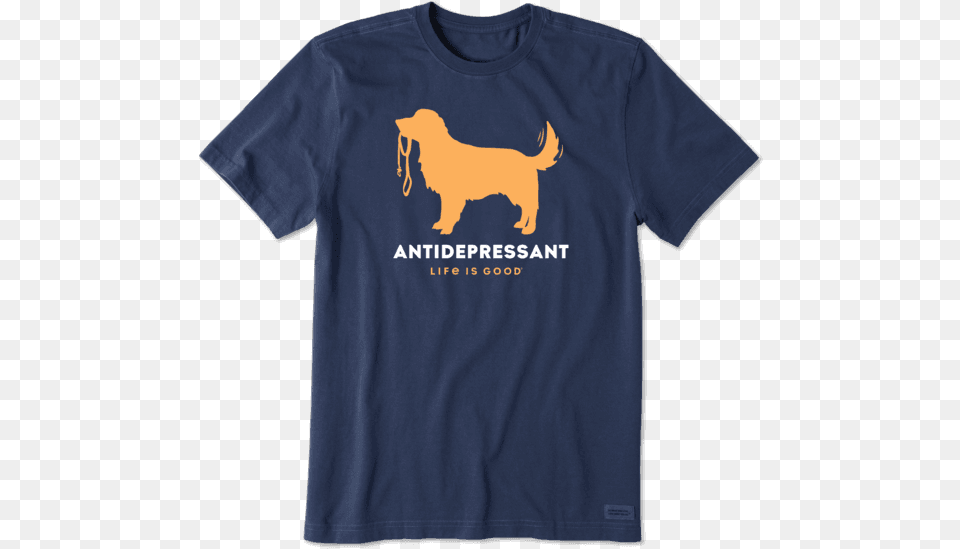 Men S Canine Antidepressant Crusher Tee Life Is Good T Shirts Jake, Clothing, T-shirt, Shirt, Animal Free Png Download
