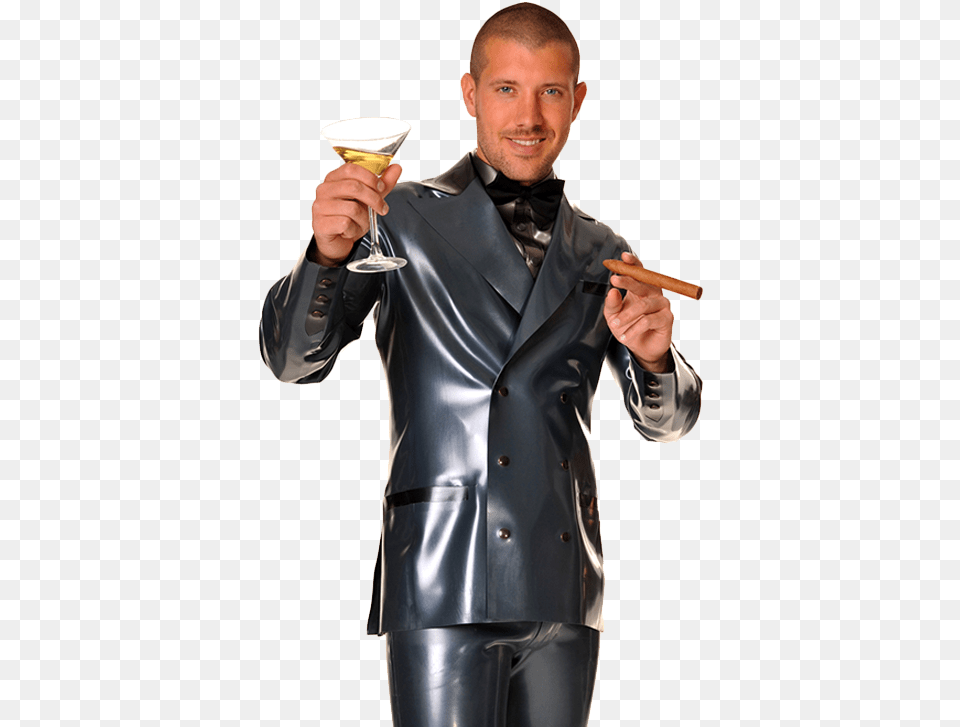 Men S Clothing Latex Outfit Men, Person, Hand, Suit, Formal Wear Free Png Download