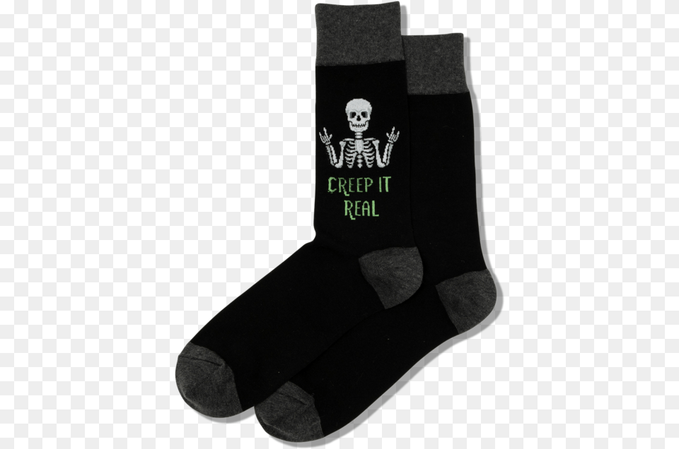 Men S Creep It Real Socksclass Slick Lazy Sock, Clothing, Hosiery, Person, Baby Png Image