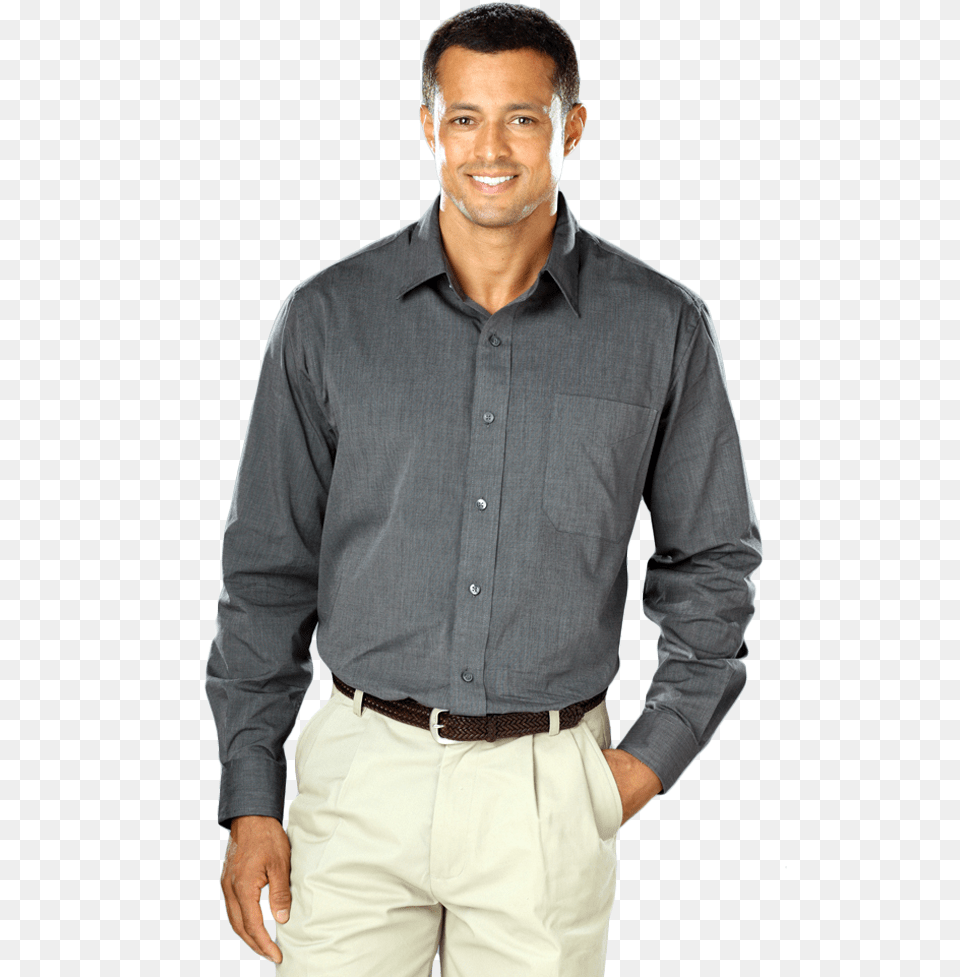 Men S Cross Weave Ls Shirtl Logo Embroidered Button Down Shirt, Sleeve, Long Sleeve, Clothing, Dress Shirt Free Png