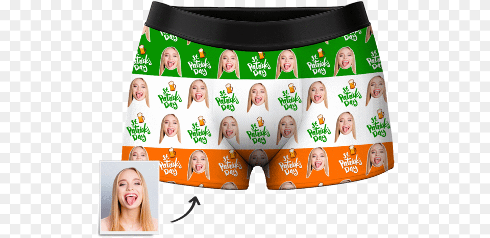 Men S Custom Face Boxer Shorts Underpants, Underwear, Clothing, Person, Baby Free Png