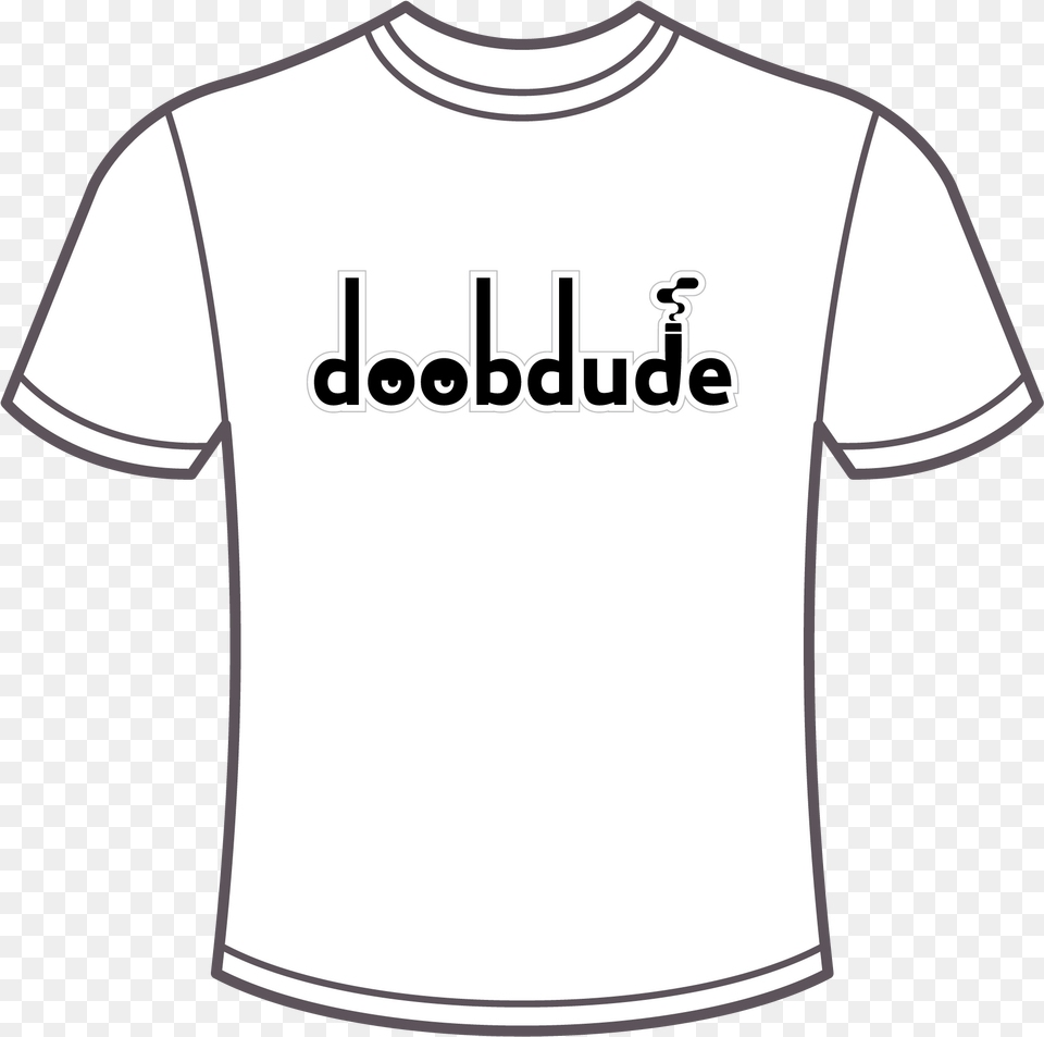 Men S Doobdude Logo White T Shirt Active Shirt, Clothing, T-shirt Png Image