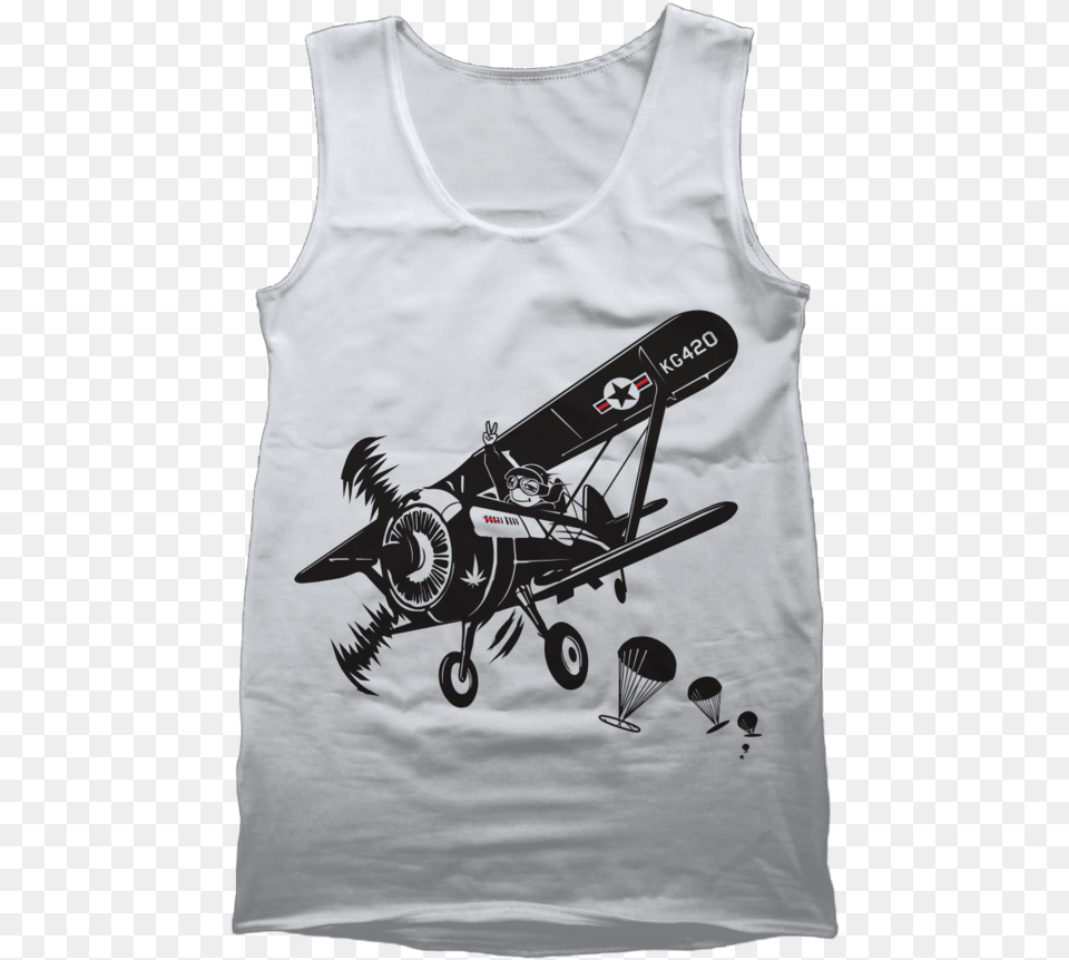 Men S Drop Joints Not Bombs Fighter Plane Tank Top Light Aircraft, Airplane, Transportation, Vehicle, Clothing Free Png Download