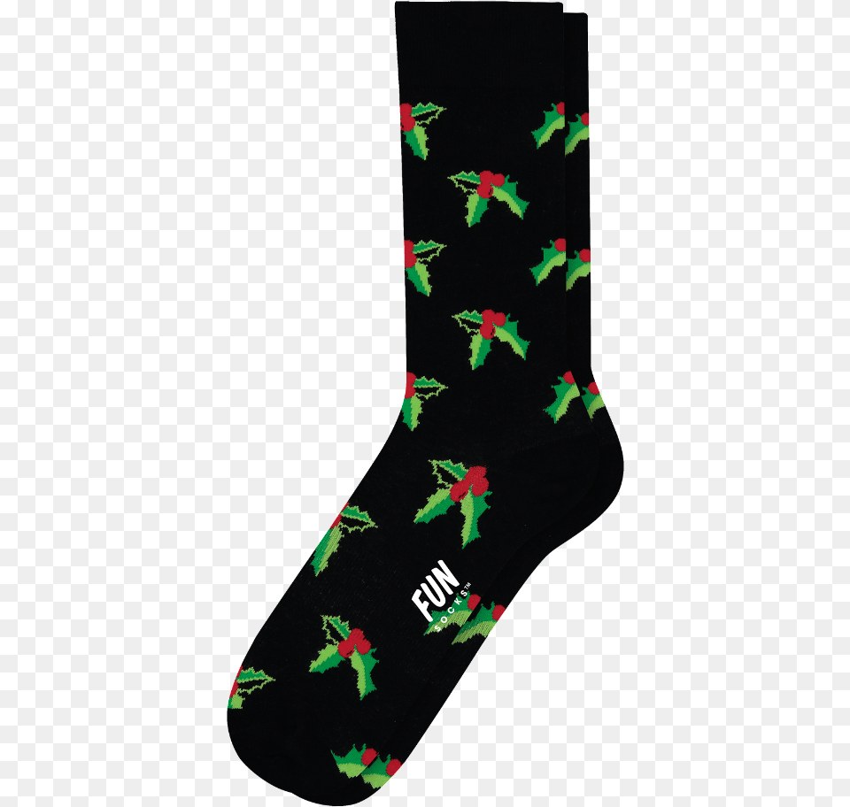 Men S Holiday Mistletoe Socks Sock, Clothing, Hosiery, Person, Christmas Free Png Download