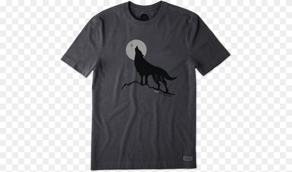 Men S Howling Wolf Crusher Tee Life Is Good Beagle Shirt, Clothing, T-shirt, Animal, Canine Free Transparent Png