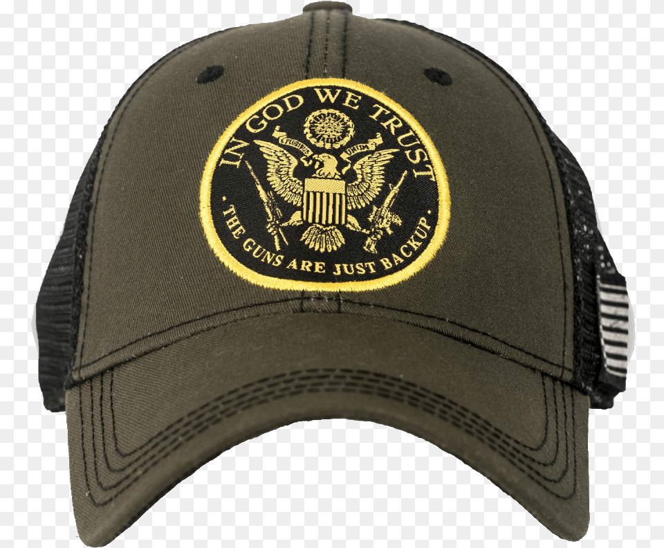 Men S In God We Trust Cap God We Trust The Guns Are Just Backup, Baseball Cap, Clothing, Hat Free Png