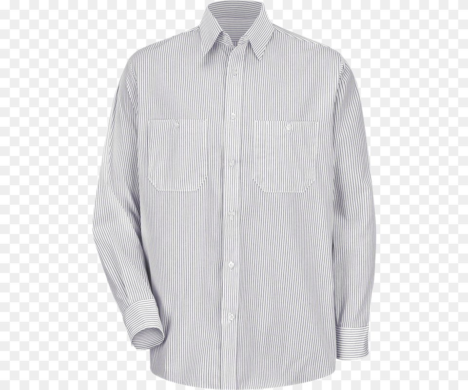 Men S Long Sleeve Striped Dress Uniform Shirt Mens Long Sleeve Black And White Striped Shirts, Clothing, Dress Shirt, Long Sleeve Free Transparent Png