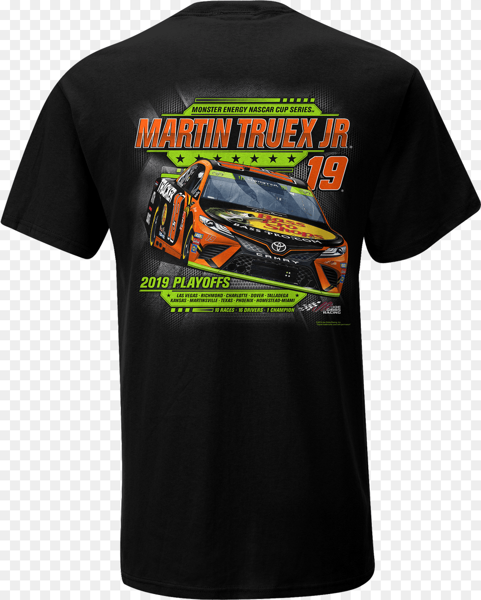 Men S Martin Truex Jr Black Bass Pro Shops 2019 Monster, Clothing, T-shirt, Shirt, Car Png