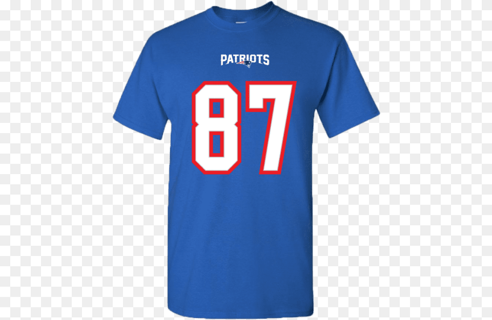 Men S New England Patriots Rob Gronkowski Jersey T Shirt New England Patriots, Clothing, T-shirt Free Transparent Png