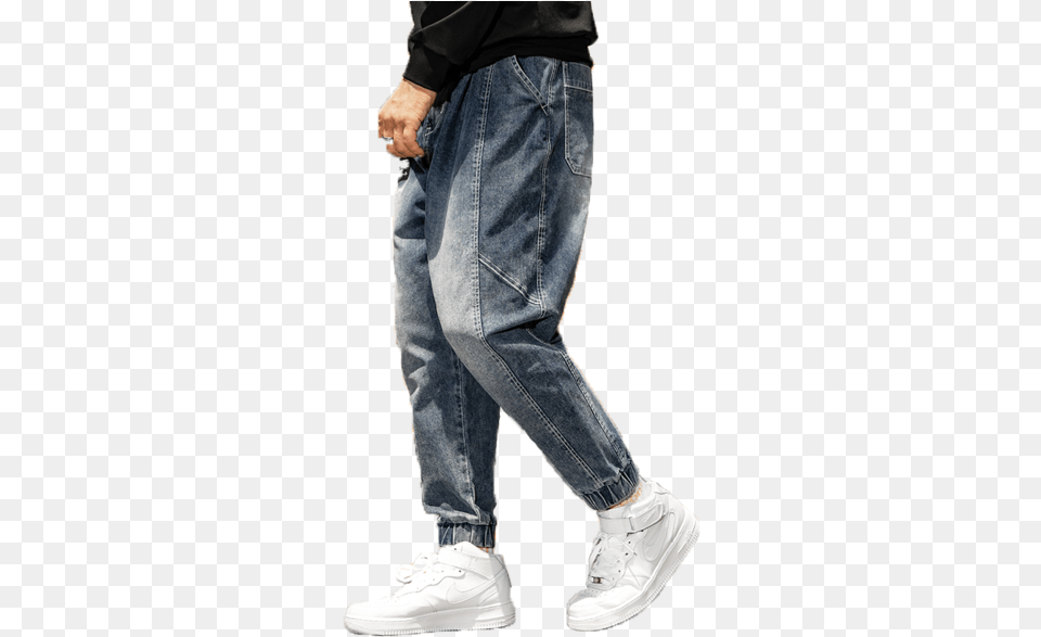 Men S Plus Pants Pocket Solid Color Denim Pants Pocket, Sneaker, Clothing, Footwear, Jeans Free Png