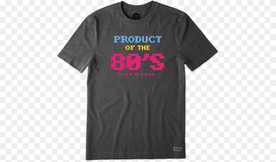 Men S Product Of The 80 S Crusher Tee Life Is Good Beagle Shirt, Clothing, T-shirt Free Png Download