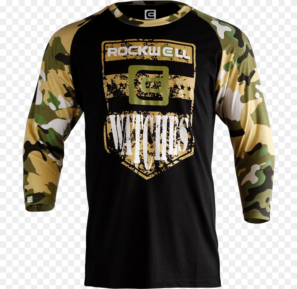 Men S Shield Slugger Camoclass Long Sleeved T Shirt, Clothing, Long Sleeve, Sleeve, T-shirt Free Png Download