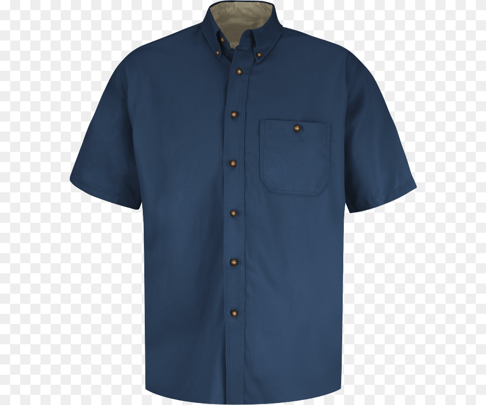 Men S Short Sleeve Cotton Contrast Dress Shirt Button, Clothing, Pants, Long Sleeve Free Png Download