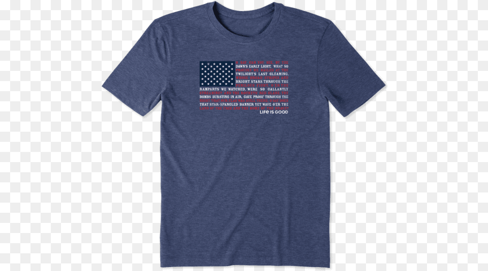Men S Star Spangled Banner Cool Tee Notre Dame Dad Shirt, Clothing, T-shirt Free Png