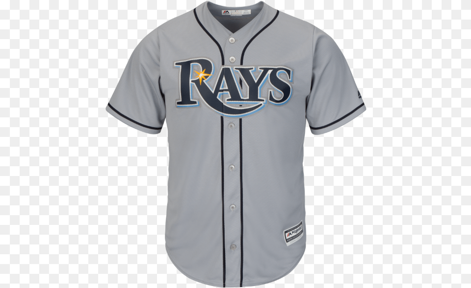 Men S Tampa Bay Rays Majestic Road Cool Base Jersey Baseball Uniform, Clothing, People, Person, Shirt Free Transparent Png