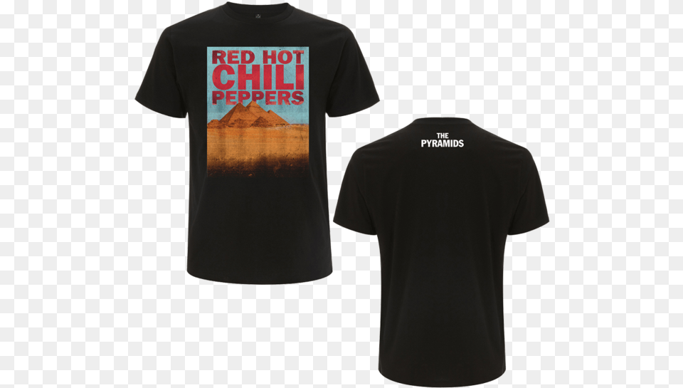 Men S The Pyramids Of Giza Black T Shirt Red Hot Chili Peppers Pyramids Tshirt, Clothing, T-shirt Free Transparent Png
