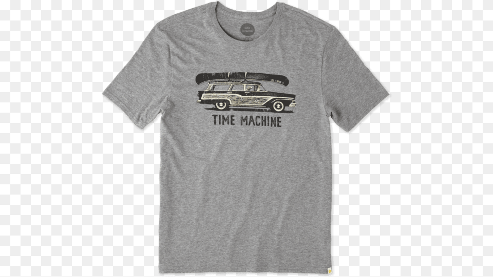 Men S Time Machine Wagon Smooth Tee Bears Beets Battlestar Galactica Shirt, Clothing, T-shirt, Car, Transportation Png