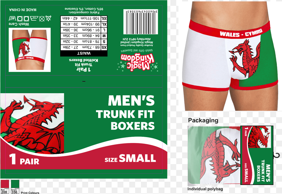 Men S Welsh Flag Boxer Shortsclass Lazyload Lazyload, Clothing, Underwear, Shorts, Person Free Transparent Png