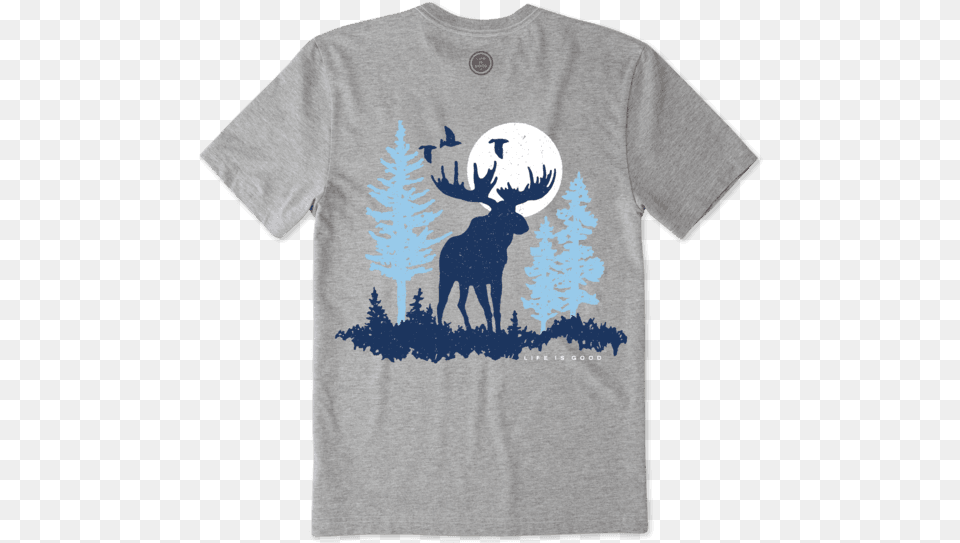 Men S Wildlife Moose Crusher Tee Tree, Clothing, T-shirt, Animal, Deer Free Png