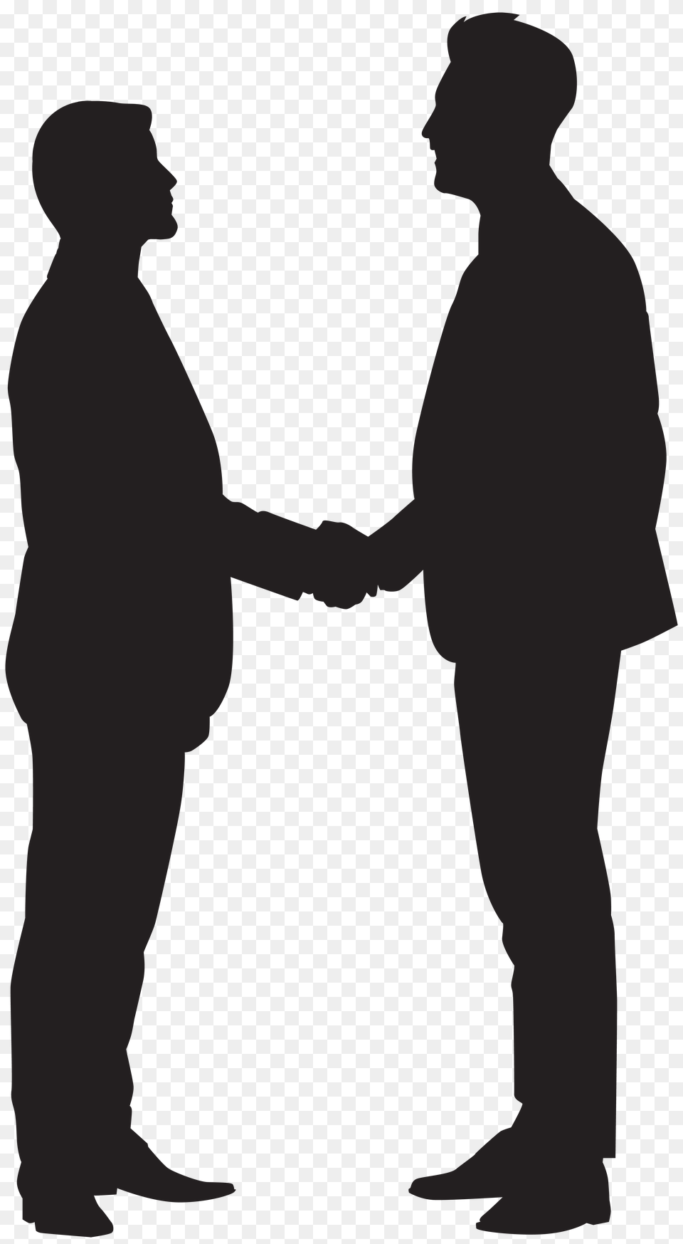 Men Shaking Hands Silhouette Clip Art Gallery, Text Free Png