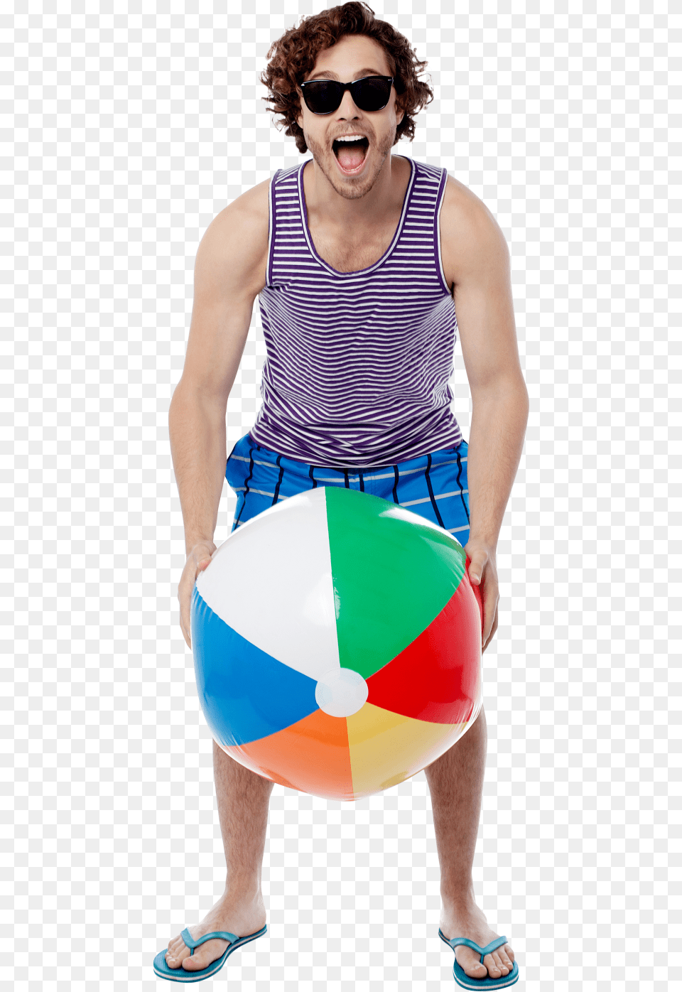 Men With Beach Ball, Accessories, Sunglasses, Sphere, Volleyball Free Png Download