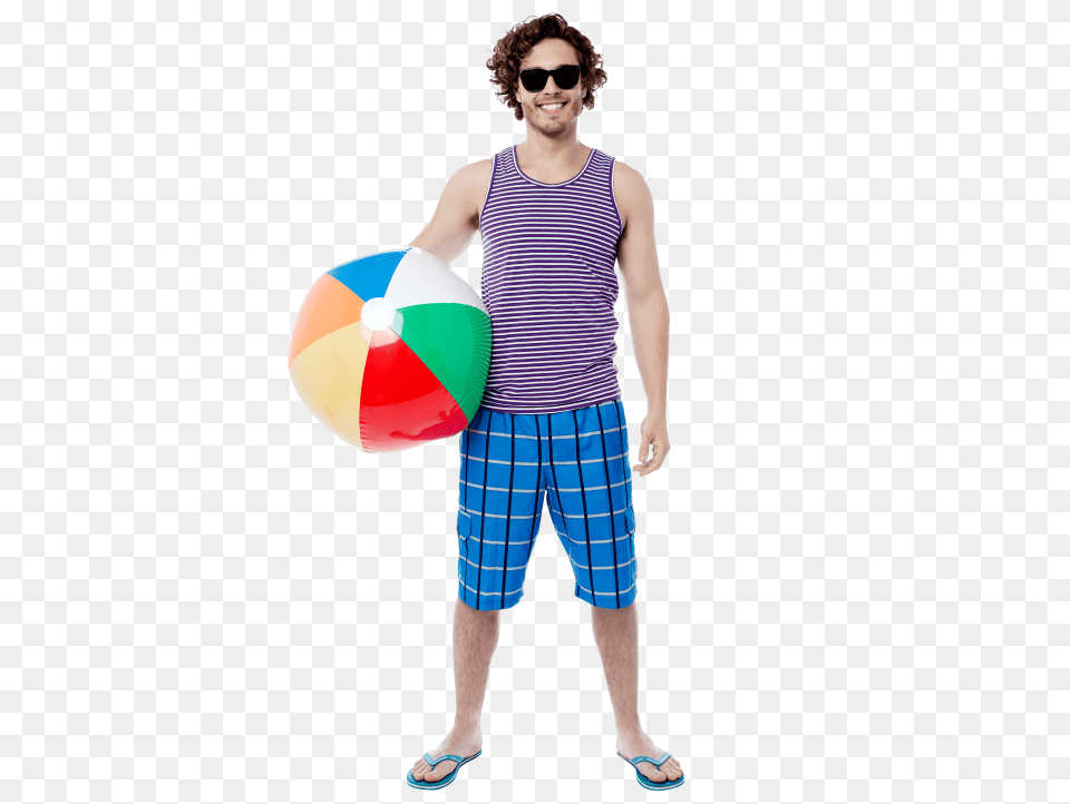 Men With Beach Ball, Clothing, Shorts, Rugby, Sport Free Png