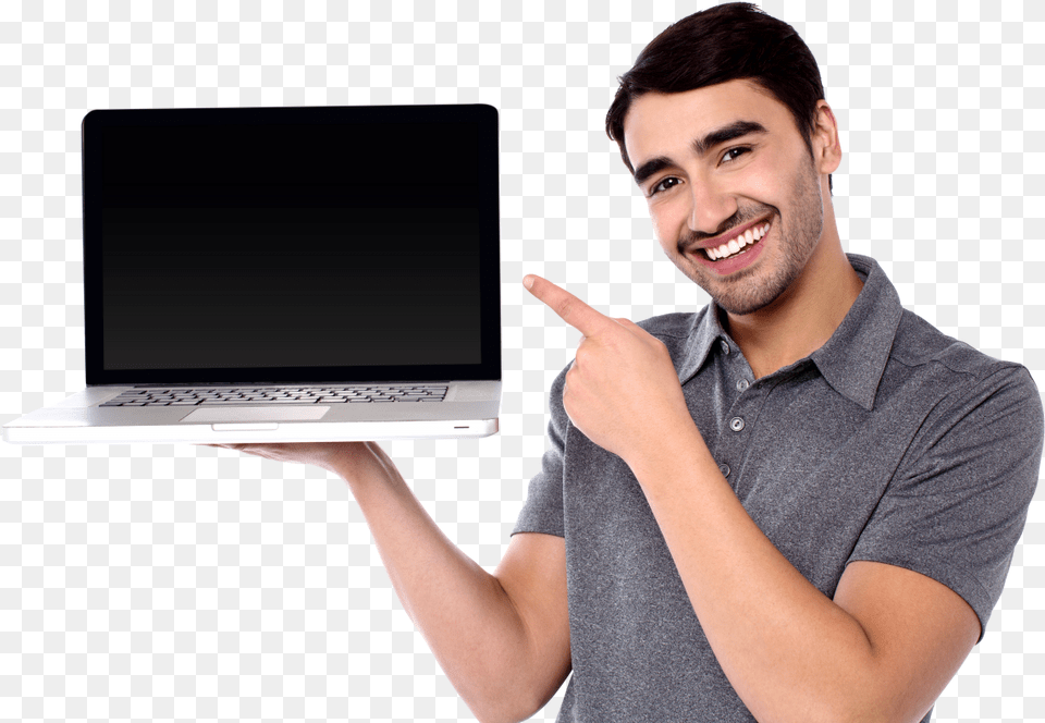 Men With Laptop Image Man In Laptop, Computer, Electronics, Pc, Person Free Transparent Png