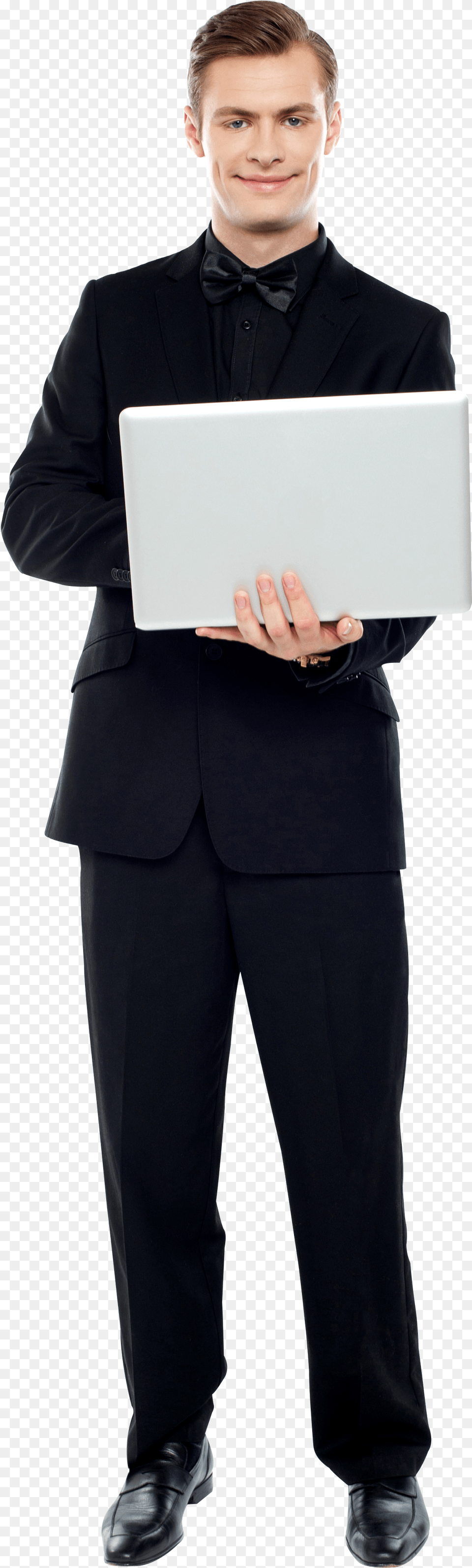 Men With Laptop Men Use Laptop, Suit, Clothing, Standing, Person Free Png Download