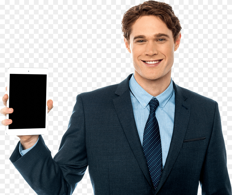 Men With Tablet Man With Tablet Free Transparent Png