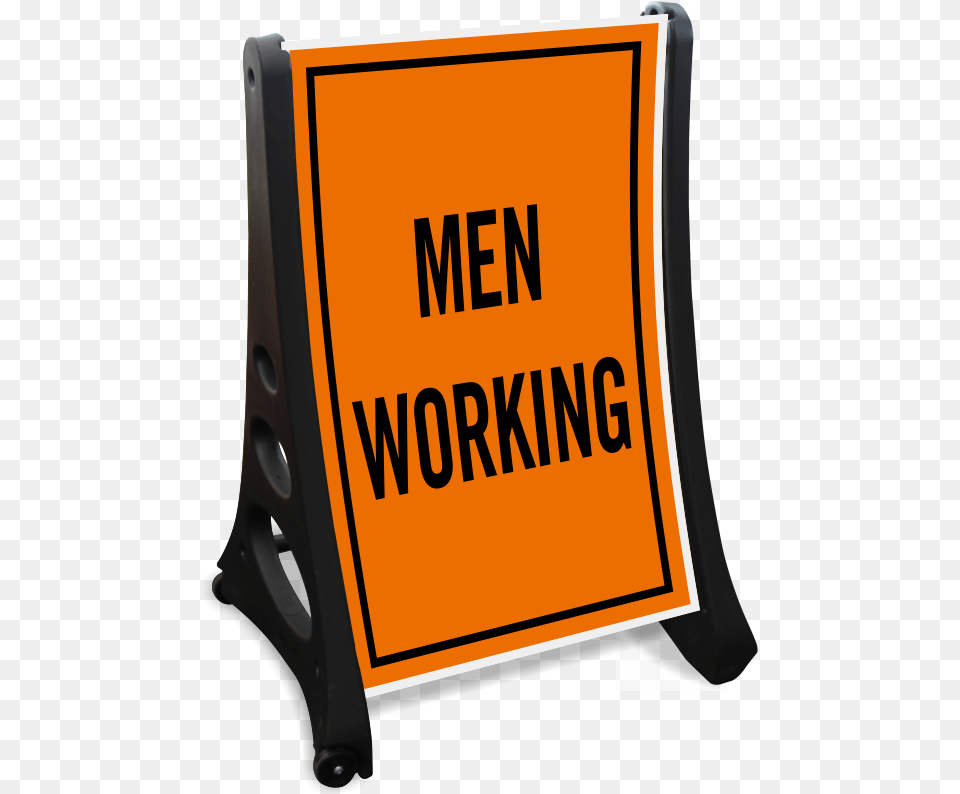 Men Working Portable Sidewalk Sign Clipart Download, Fence, Text, Mailbox Free Png