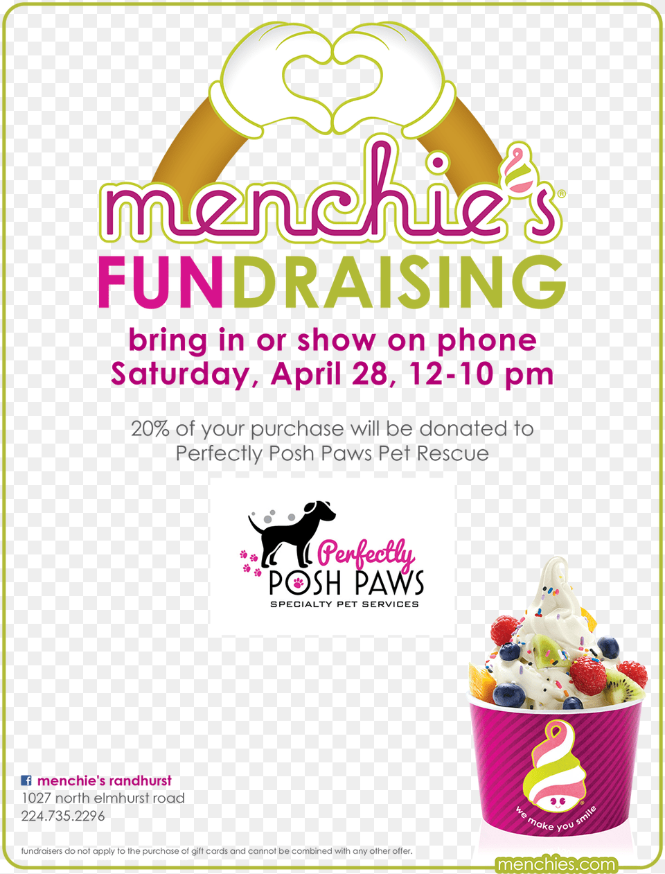 Menchies Fundraiser Menchies Fundraising, Advertisement, Ice Cream, Food, Cream Free Png