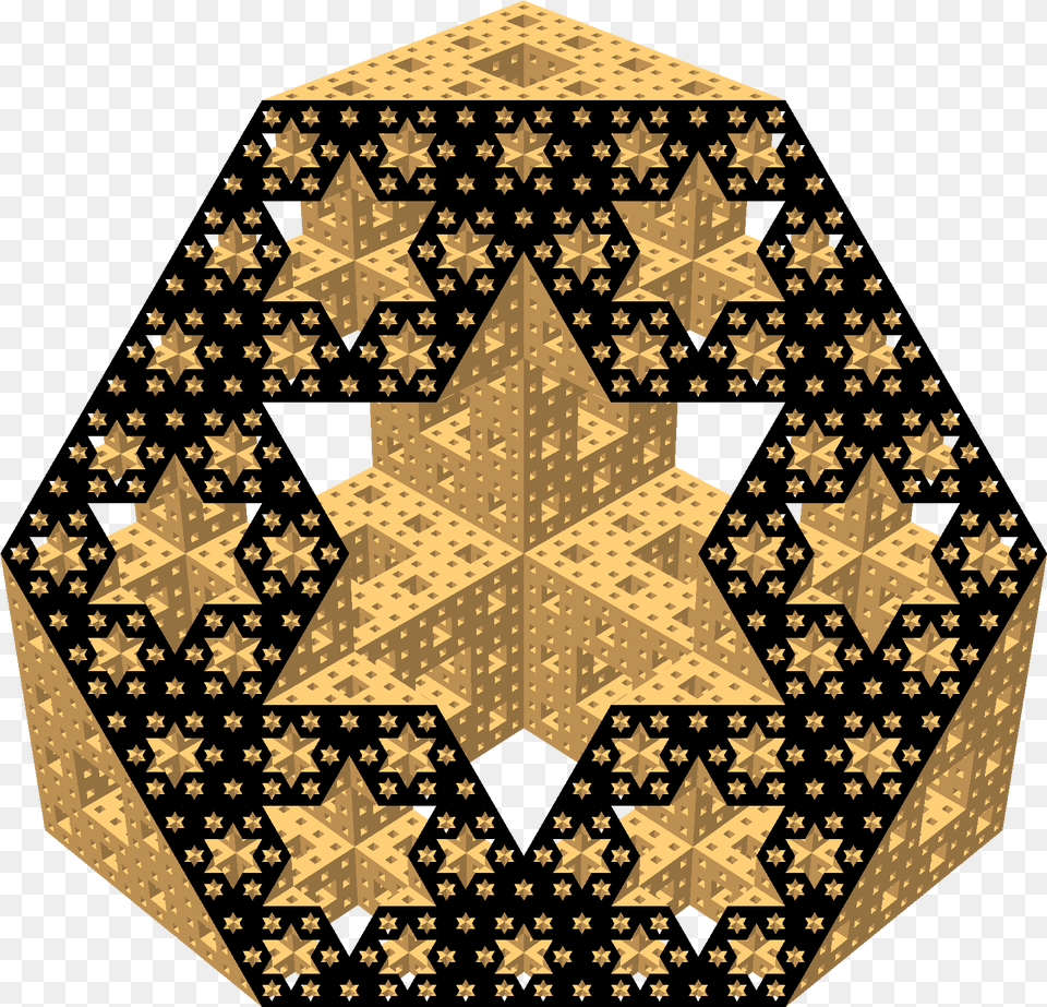 Menger Sponge Diagonal Section 27 Triangle Menger Sponge, Flag, Pattern, Symbol Free Transparent Png