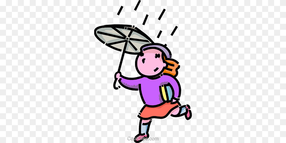 Menina Correr Na Chuva Livre De Direitos Vetores Clip Art, Photography, Cartoon, Nature, Outdoors Free Png Download