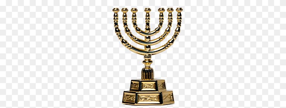 Menorah Gold Lampstand, Festival, Hanukkah Menorah, Trophy Free Png