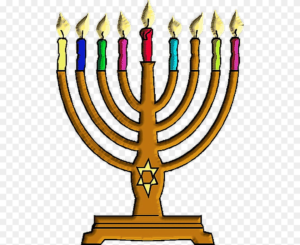 Menorah Hanukkah Happyhanukkah Freetoedit, Festival, Hanukkah Menorah, Candle Free Transparent Png