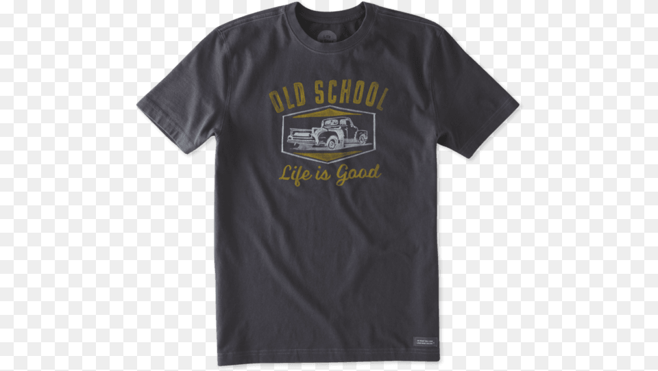 Menquots Old School Pickup Truck Crusher Tee T Shirt, Clothing, T-shirt, Car, Transportation Png Image