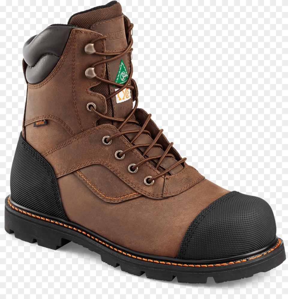 Mens 8 Inch Boot Brown Steel Toe Best Work Boots, Clothing, Footwear, Shoe, Sneaker Png Image