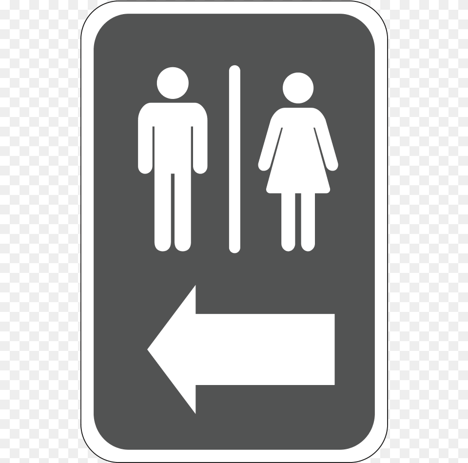 Mens And Womens Restroom Left Bathroom Signs, Sign, Symbol, Road Sign Free Transparent Png
