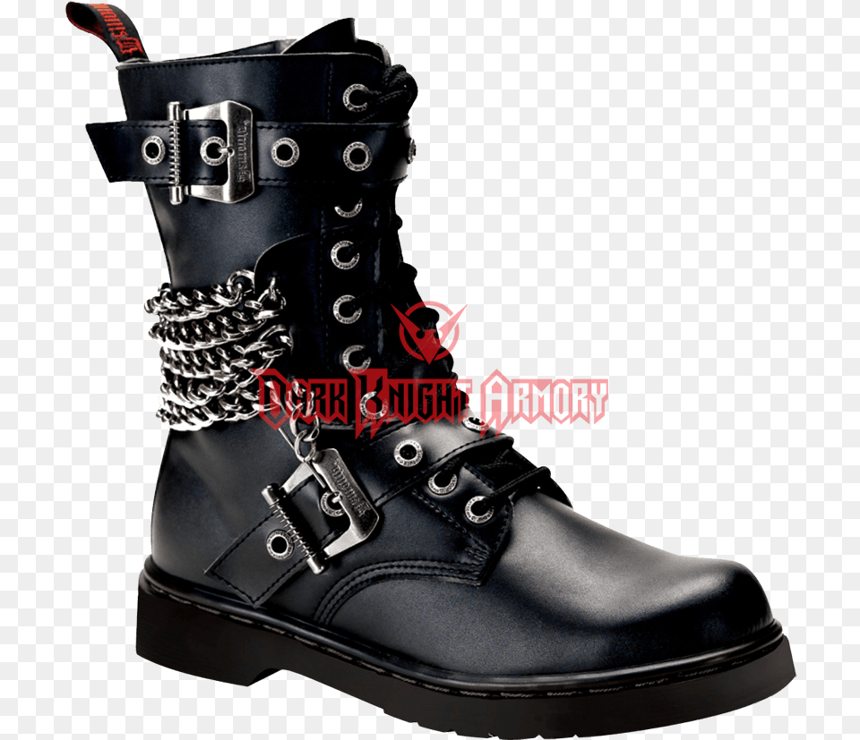 Mens Chained Combat Boots Demonia Defiant, Clothing, Footwear, Shoe, Boot Free Png Download