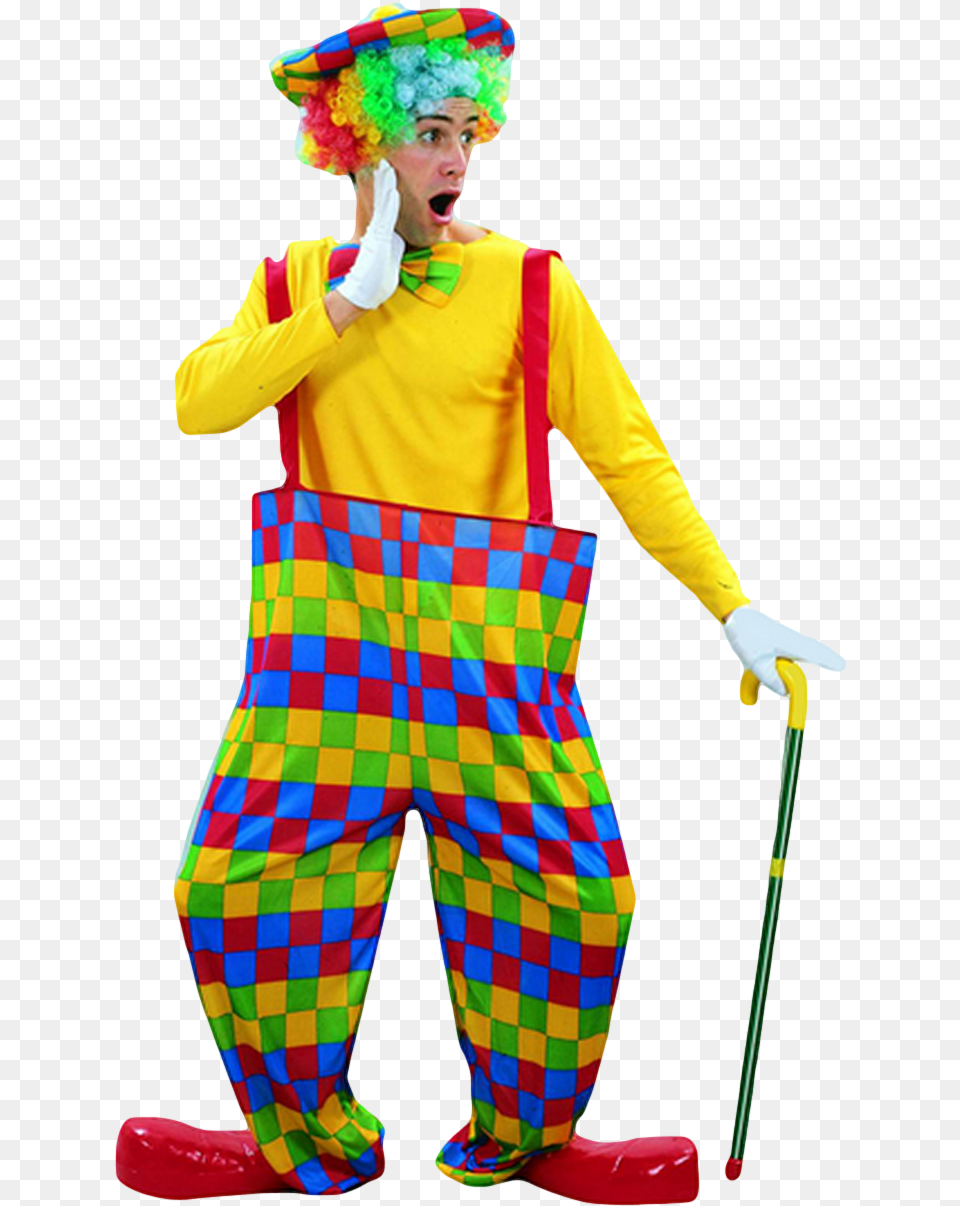 Mens Clown Fancy Dress Costume Clown Trousers, Adult, Person, Glove, Female Png