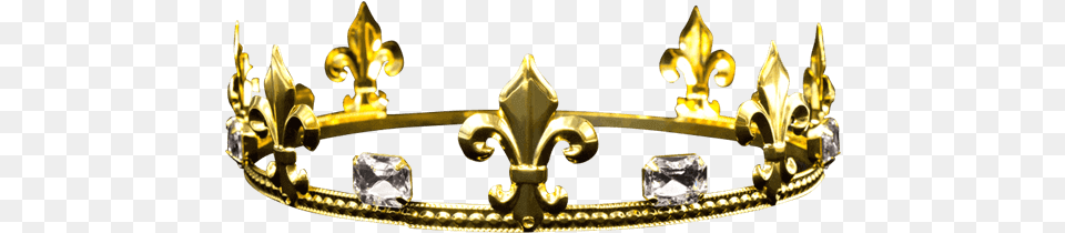 Mens Crystal Fleur De Lis Crown Simple Crown For Men, Accessories, Diamond, Gemstone, Jewelry Free Png Download